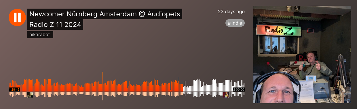 Screenshot der Soundcloud-Play-Ansicht der Folge Audiopets um die es im Blogpost geht