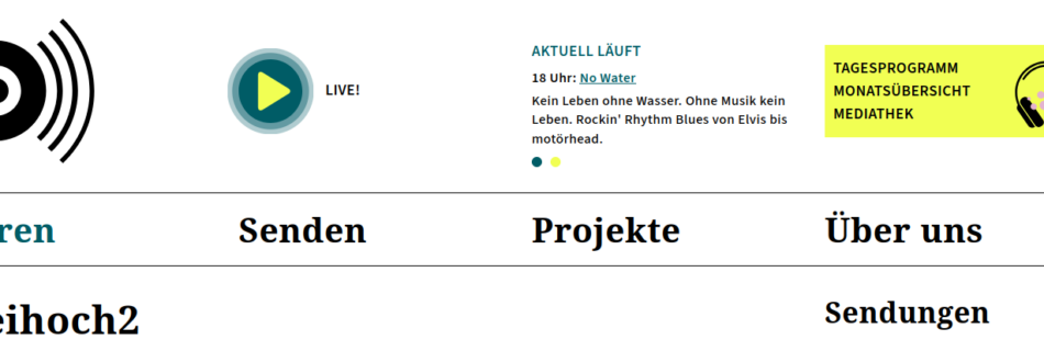 Screenshot von Bermuda.Funks Header am 24.03.2026