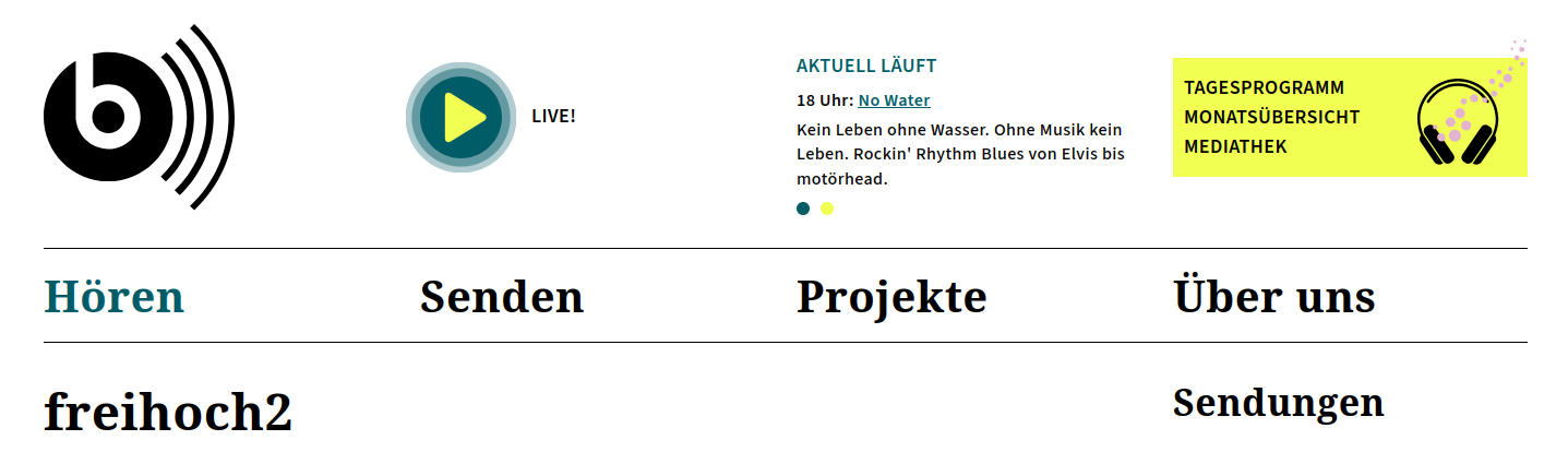 Screenshot von Bermuda.Funks Header am 24.03.2026