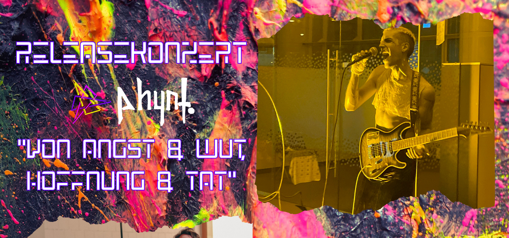 Sharepic für Reelasekonzert "Von Angst & Wut, Hoffnung & Tat". 2. Mai @ Lovestar Gallaktika - cropped